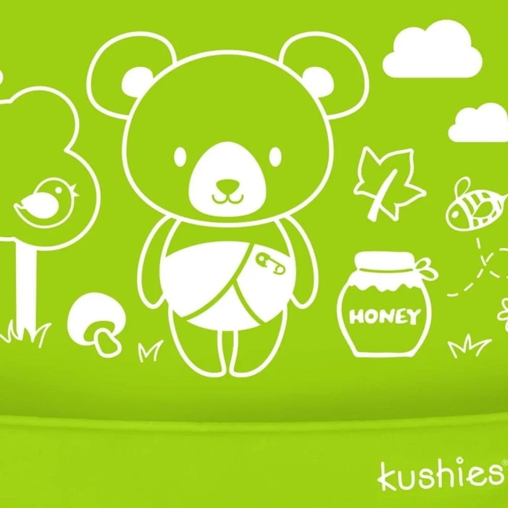 Kushies Silicatch Silicone BibBib Baby Bear